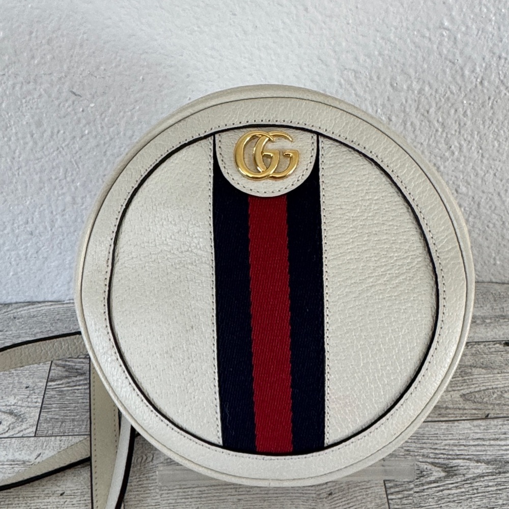 Gucci Mini Ophidia Round Leather Backpack Bag EUC